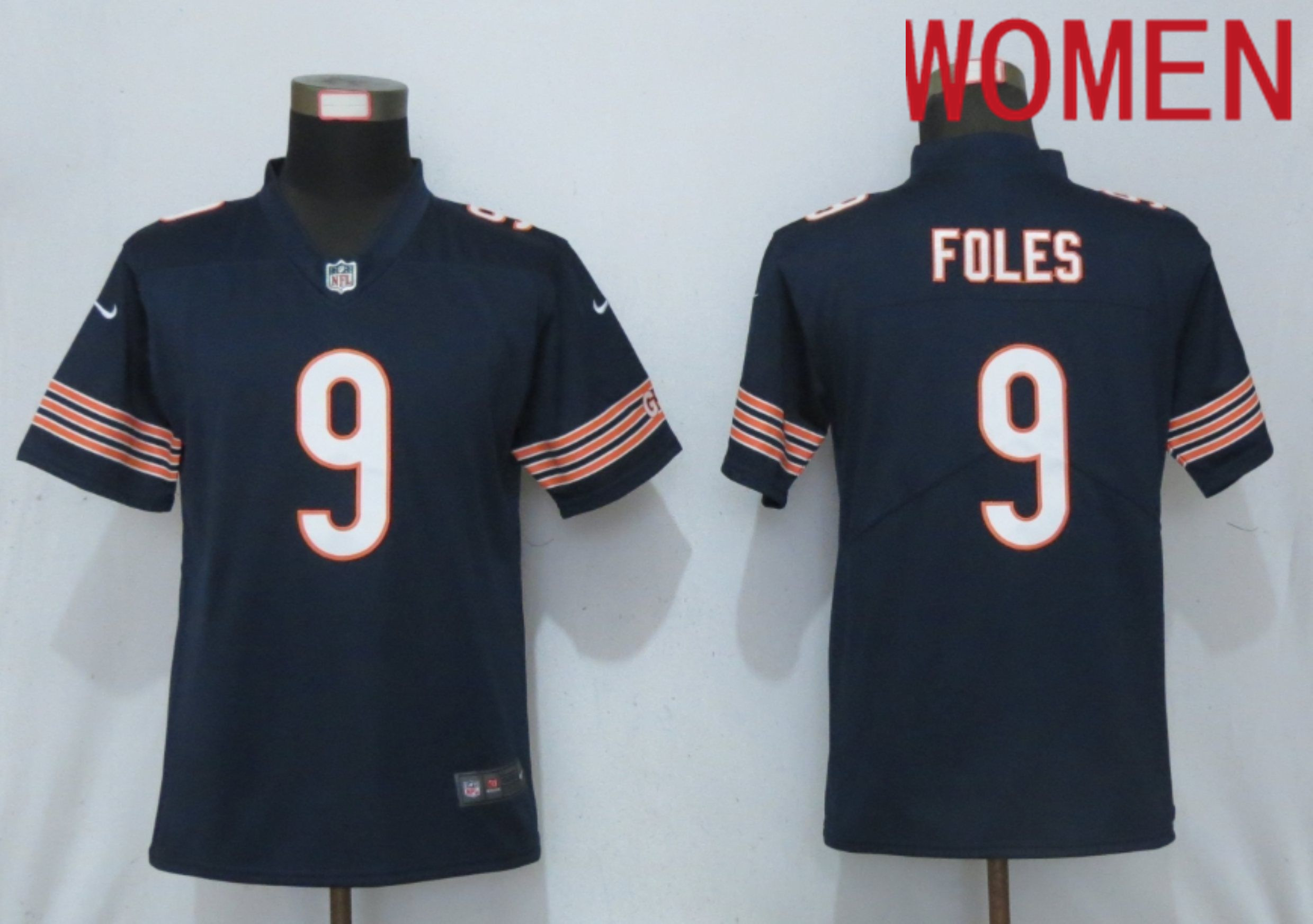 Women Chicago Bears #9 Foles Nike Blue Alternate Vapor Elite Playe NFL Jersey
